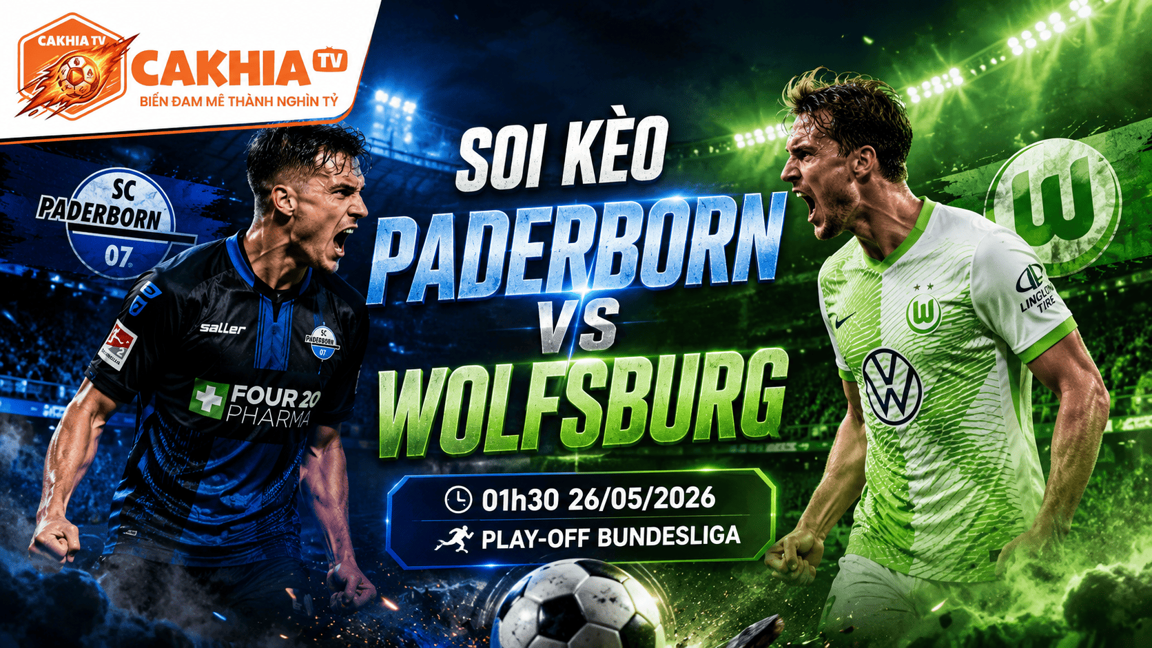 Soi Kèo Paderborn vs Wolfsburg 01h30 Ngày 26/05/2026